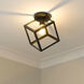 Cassio 1 Light 11 inch Matte Black Flush Mount Ceiling Light
